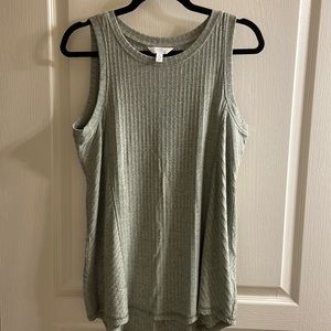 Sage Green sleeveless tunic.